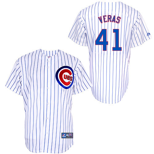 Jose Veras #41 mlb Jersey-Chicago Cubs Women's Authentic Home White Cool Base Baseball Jersey